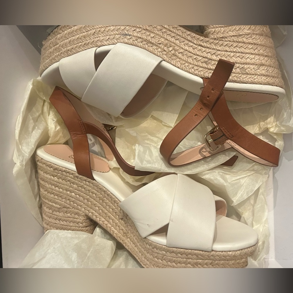J CREW platform wedge espadrilles